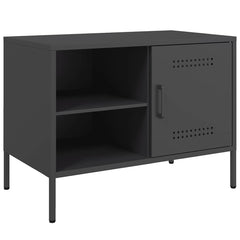 vidaXL TV Cabinet Black 68x39x50.5 cm Steel 2