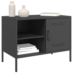 vidaXL TV Cabinet Black 68x39x50.5 cm Steel 4