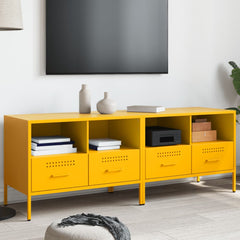 TV Cabinet 68x39x50,5 cm Steel Yellow 2