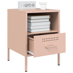 vidaXL Bedside Cabinets 2 pcs Pink 36x39x50.5 cm Steel 4