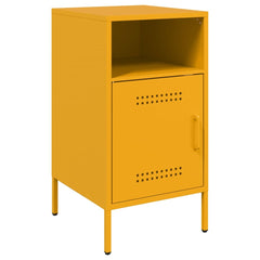 vidaXL Bedside Cabinets 2 pcs Mustard Yellow 36x39x68 cm Steel 5