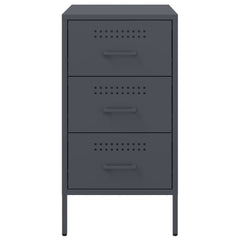 vidaXL Bedside Cabinets 2 pcs Anthracite 36x39x68 cm Steel 6