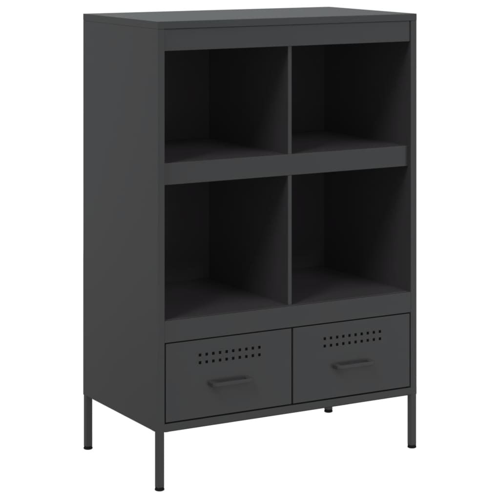 Highboard 68x39x101,5 cm Steel Black