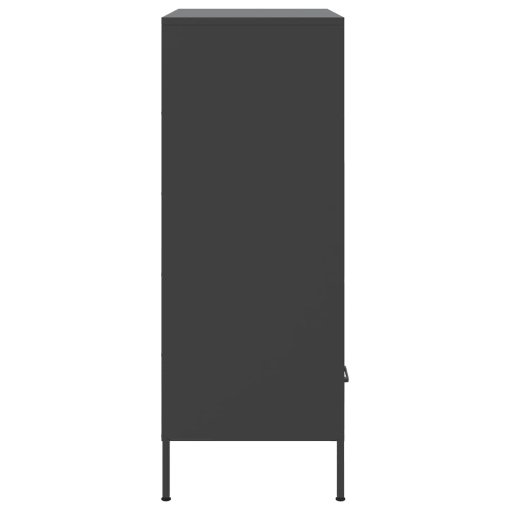 Highboard 68x39x101,5 cm Steel Black