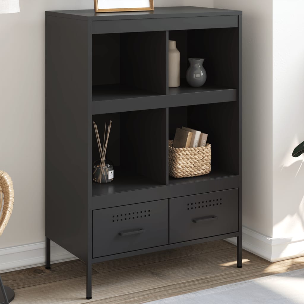 Highboard 68x39x101,5 cm Steel Black