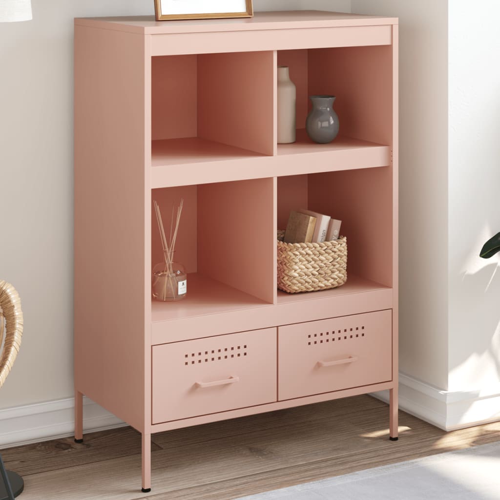 Highboard 68x39x101,5 cm Steel Pink