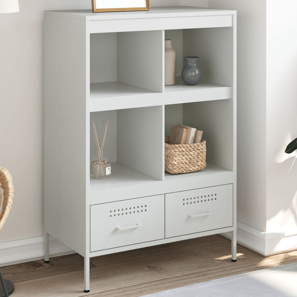 Highboard 68x39x101,5 cm Steel White