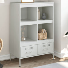 Highboard 68x39x101,5 cm Steel White