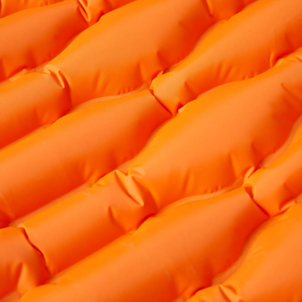 vidaXL Self Inflating Camping Mattress with Pillow 1-Person Orange 3