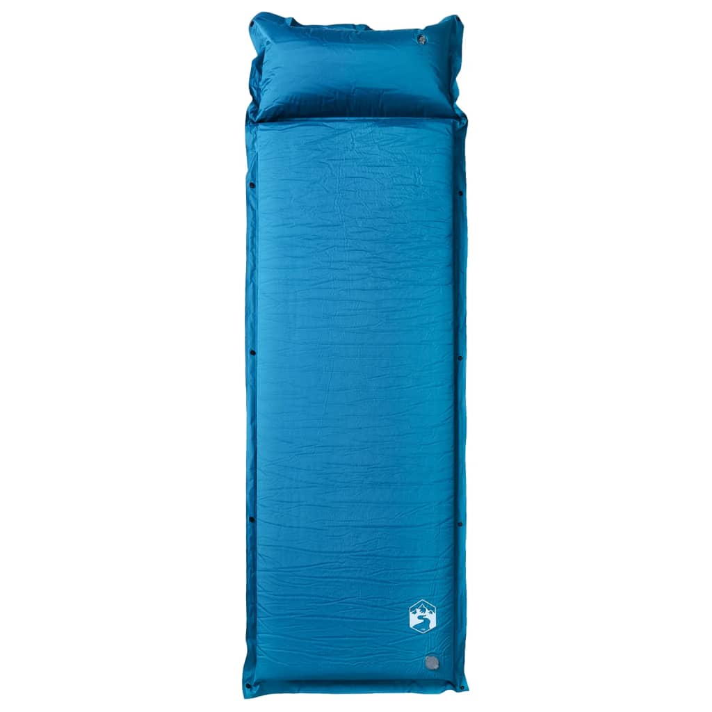 vidaXL Self Inflating Camping Mattress with Pillow 1-Person Turquoise 2