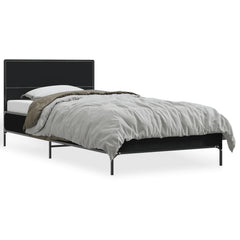vidaXL Bed Frame without Mattress Black 90x200 cm 2