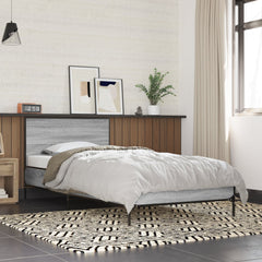 Bed Frame without Mattress Grey Sonoma