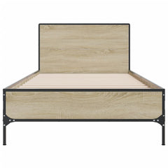 vidaXL Bed Frame without Mattress Sonoma Oak 75x190 cm Small Single 4