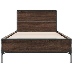 vidaXL Bed Frame without Mattress Brown Oak 75x190 cm Small Single 4