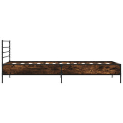 vidaXL Bed Frame without Mattress Smoked Oak 90x200 cm 5