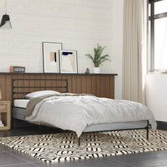 Bed Frame without Mattress Length 200 cm Grey Sonoma 90 cm