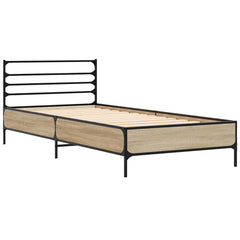 vidaXL Bed Frame without Mattress Sonoma Oak 100x200 cm 3