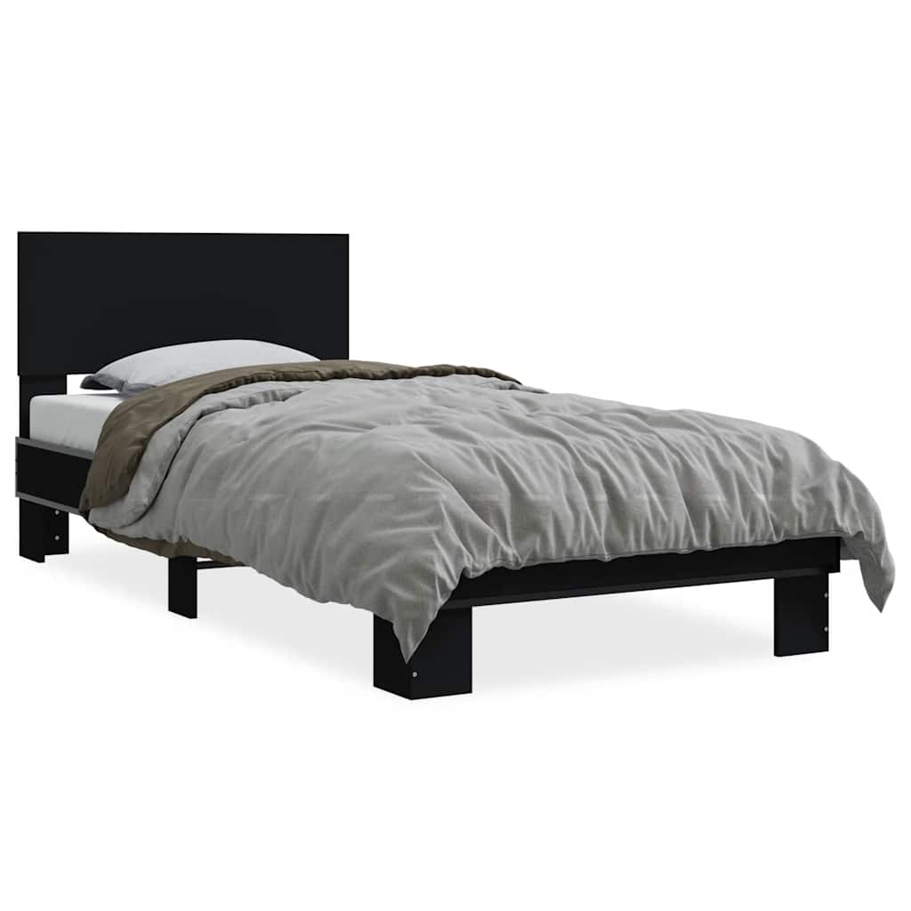 Bed Frame without Mattress Length 190 cm Black