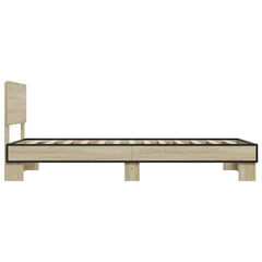 vidaXL Bed Frame without Mattress Sonoma Oak 75x190 cm Small Single 5