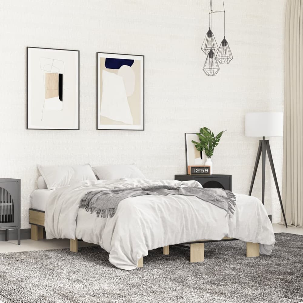 Bed Frame without Mattress 120x200 cm Sonoma oak