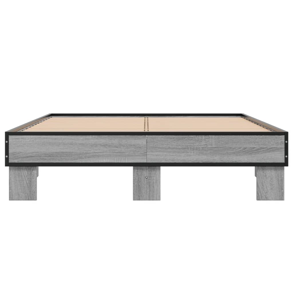 Bed Frame without Mattress 120x200 cm Grey sonoma