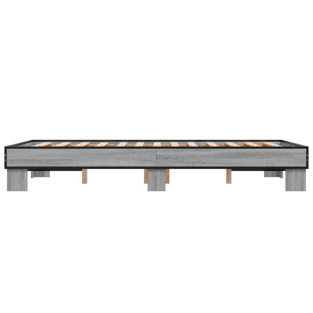 Bed Frame without Mattress 120x200 cm Grey sonoma