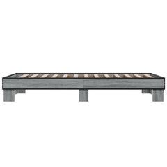 vidaXL Bed Frame without Mattress Grey Sonoma 100x200 cm 5