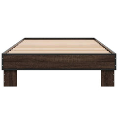 vidaXL Bed Frame without Mattress Brown Oak 100x200 cm 4