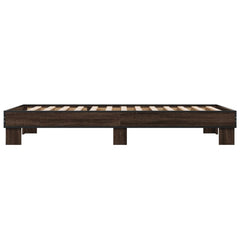 vidaXL Bed Frame without Mattress Brown Oak 100x200 cm 5