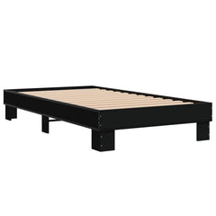 vidaXL Bed Frame without Mattress Black 90x200 cm 3