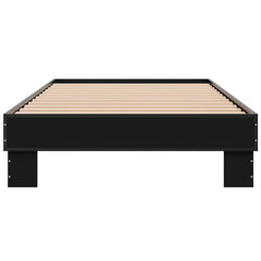 vidaXL Bed Frame without Mattress Black 90x200 cm 4