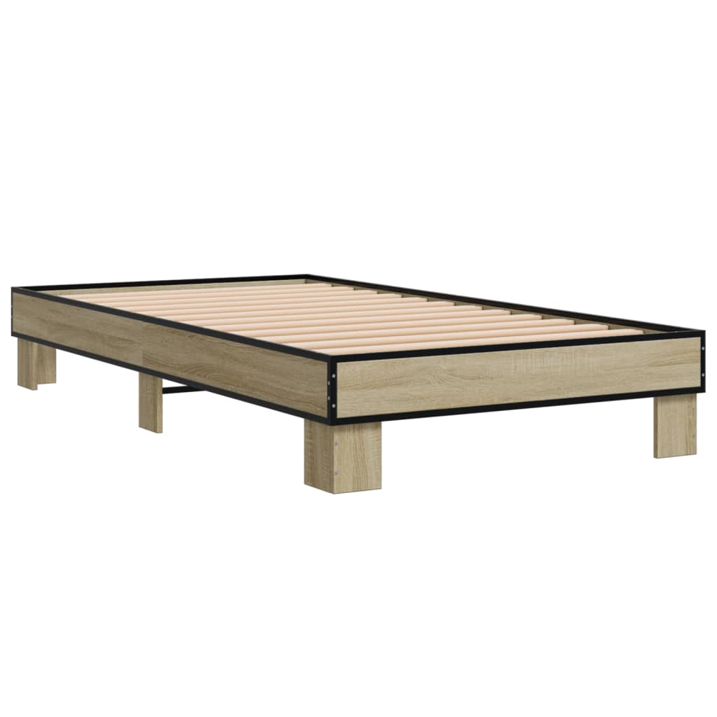 Bed Frame without Mattress Length 190 cm Sonoma Oak 75 cm