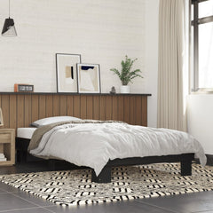 Bed Frame without Mattress Length 190 cm Black 90 cm