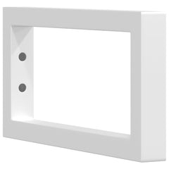 vidaXL Shelf Brackets for Washbasin 2 pcs White Rectangular Steel 4