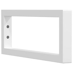 vidaXL Shelf Brackets for Washbasin 2 pcs White Rectangular Steel 4