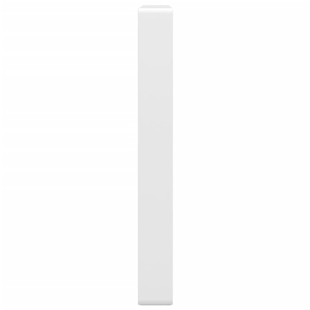 vidaXL Shelf Brackets for Washbasin 2 pcs White Rectangular Steel 5