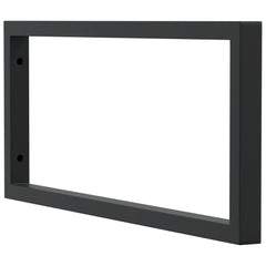 vidaXL Shelf Brackets for Washbasin 2 pcs Black Rectangular Steel 4