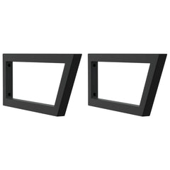 vidaXL Shelf Brackets for Washbasin 2 pcs Black Trapezium Steel 2