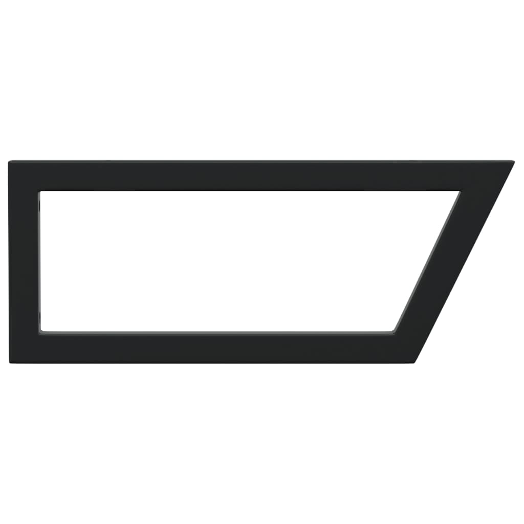 vidaXL Shelf Brackets for Washbasin 2 pcs Black Trapezium Steel 6