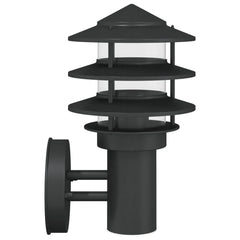 vidaXL Outdoor Wall Lights 2pcs Black Stainless Steel 5