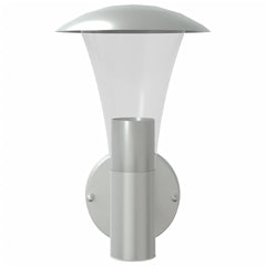 vidaXL Outdoor Wall Lights 2pcs Silver Stainless Steel 4