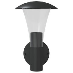 vidaXL Outdoor Wall Lights 2pcs Black Stainless Steel 4