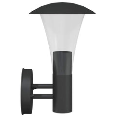 vidaXL Outdoor Wall Lights 2pcs Black Stainless Steel 5