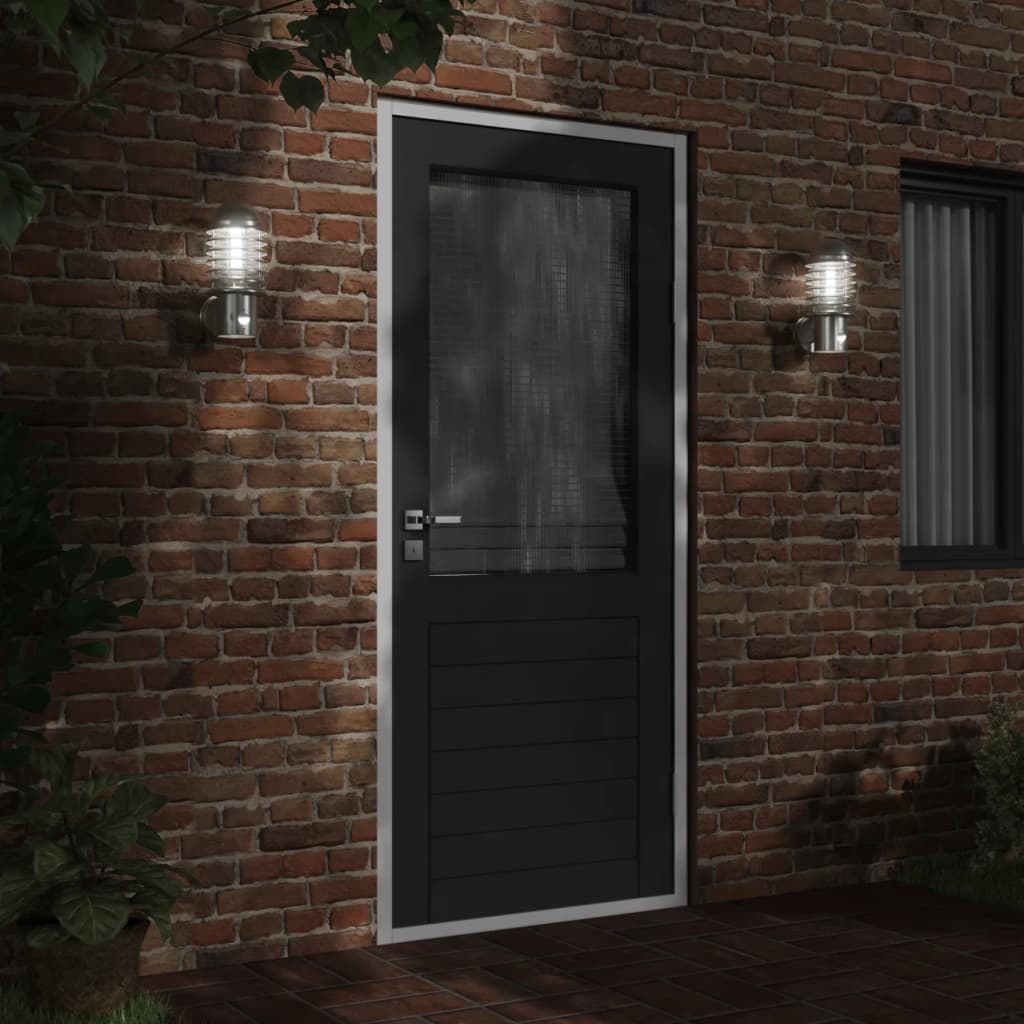 vidaXL Outdoor Wall Lights with Sensors 2pcs Silver Stainless Steel 3