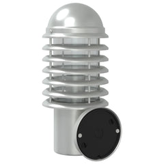 vidaXL Outdoor Wall Lights with Sensors 2pcs Silver Stainless Steel 6