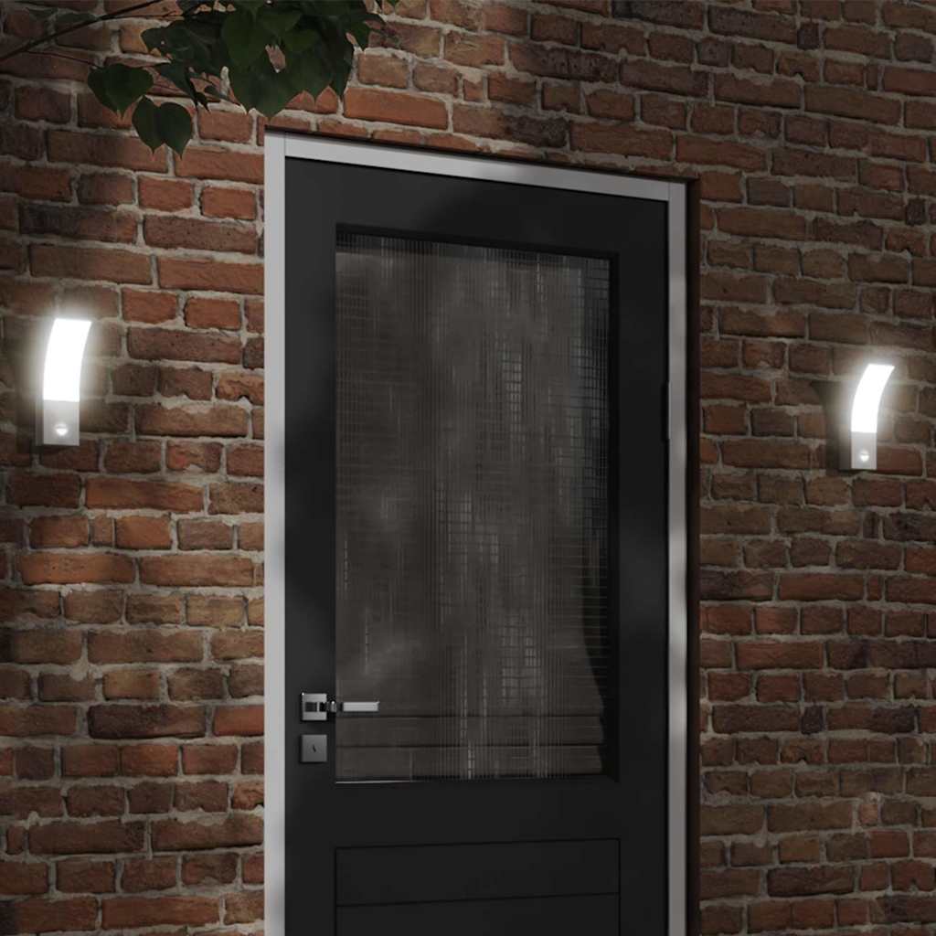 Outdoor LED Wall Lights with Sensors 2pcs White Yes
