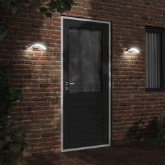 vidaXL Outdoor LED Wall Light with Sensor Black Die-cast Aluminium 3