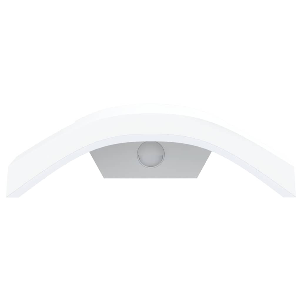vidaXL Outdoor LED Wall Light with Sensor White Die-cast Aluminium 4