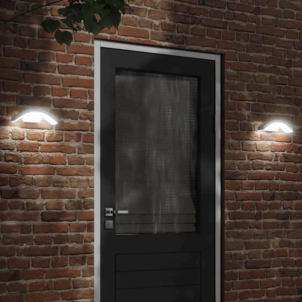 vidaXL Outdoor LED Wall Light with Sensor White Die-cast Aluminium 1