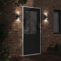 vidaXL Outdoor Wall Lights 2pcs Black Stainless Steel 3